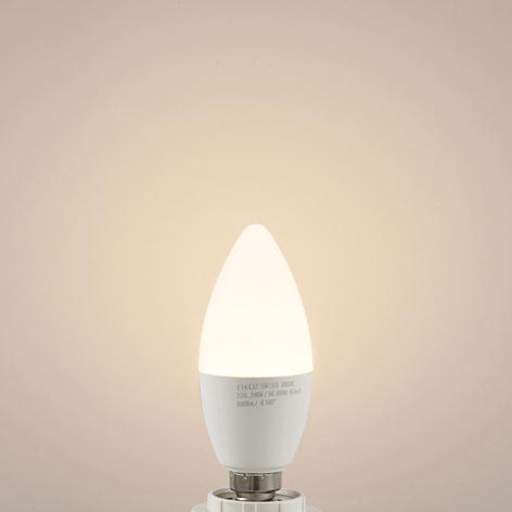 LED-Kerzenlampe E14 C37 5W 3.000K opal