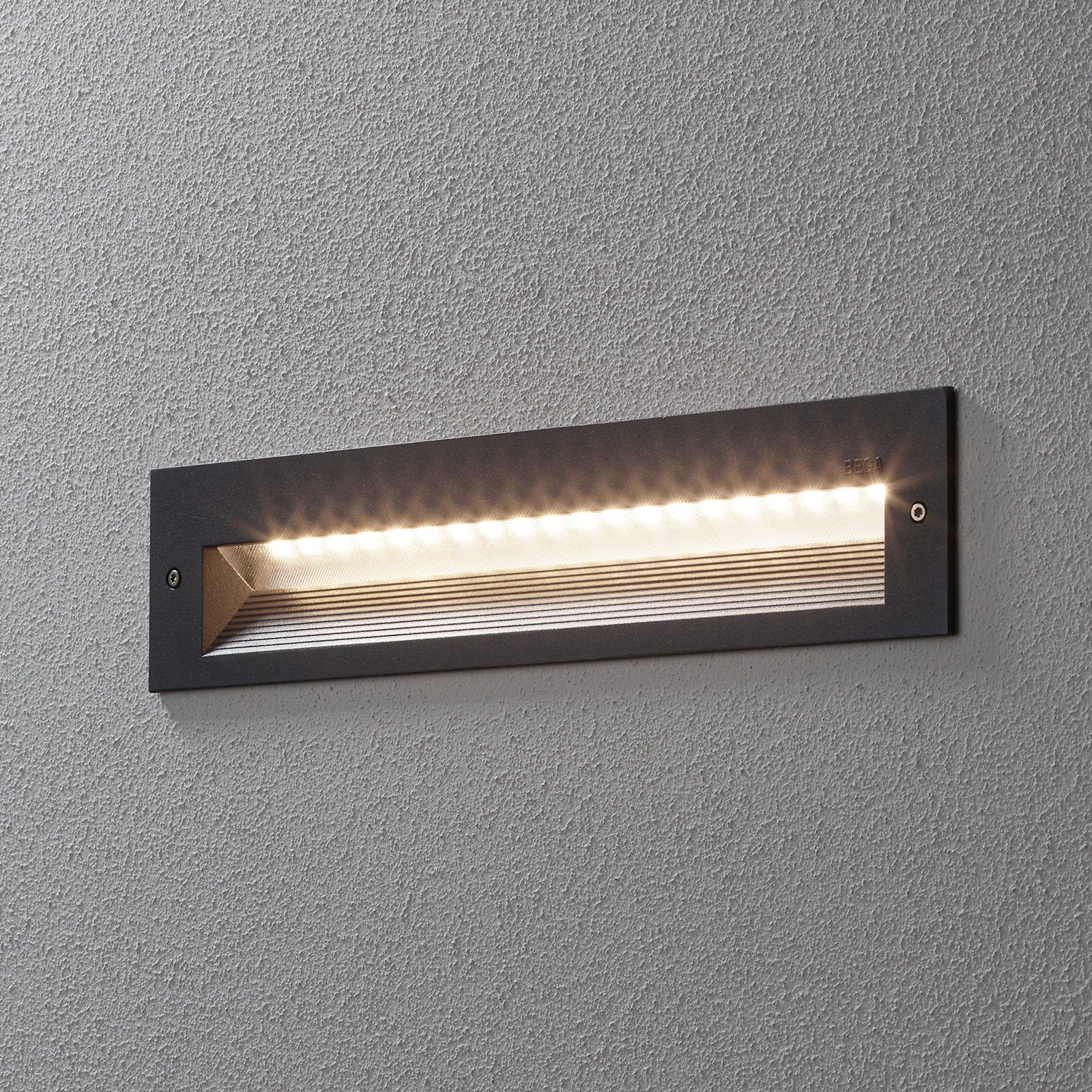 BEGA 33055 LED-Wandeinbau 3.000K grafit 32 cm