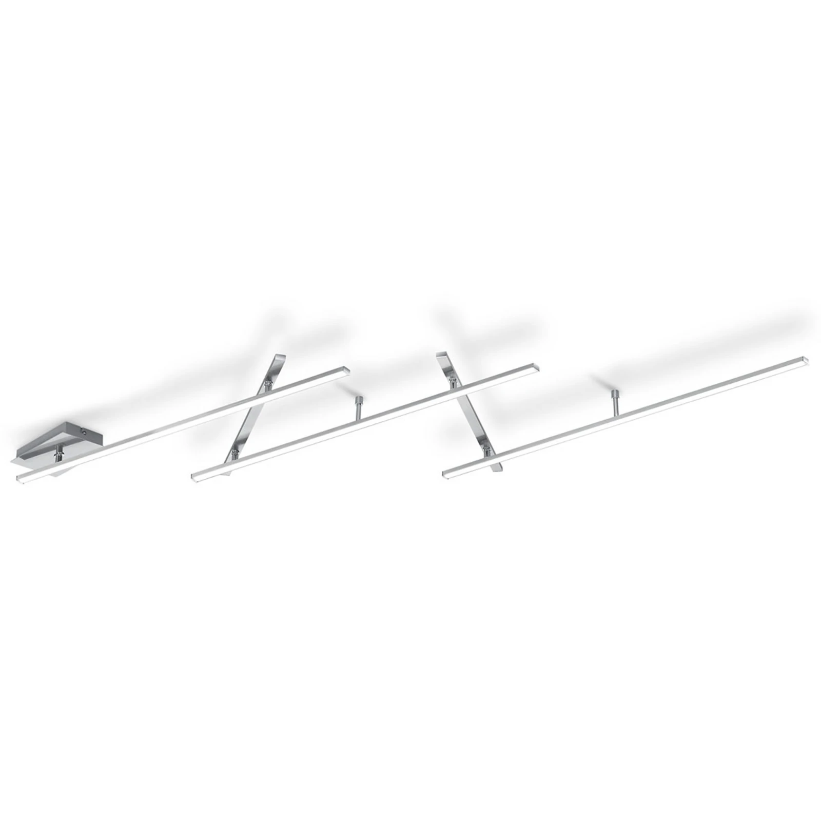 Plafoniera LED orientabile Indira, dimmerabile nichelato