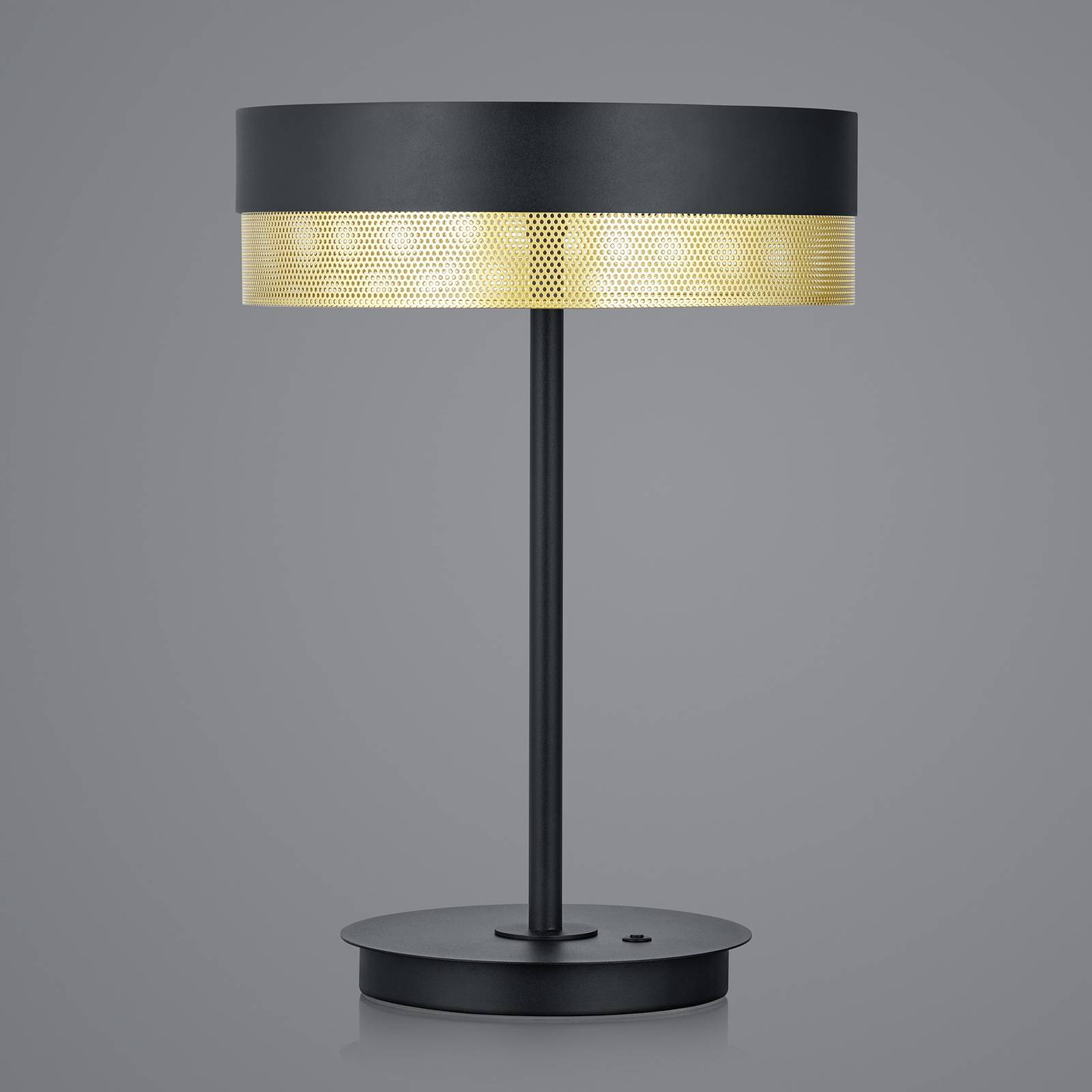 Mesh LED-bordlampe touch-dæmper sort/guld