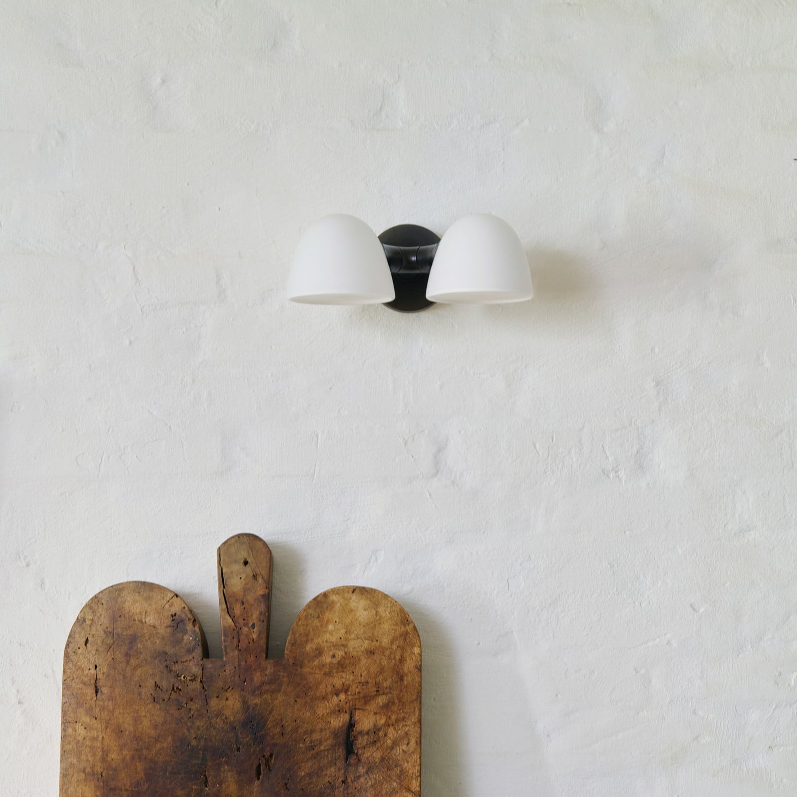 Væglampe Fuse Double, messing, glas Made By Hand - Stue - Design - Med flere lyskilder billede