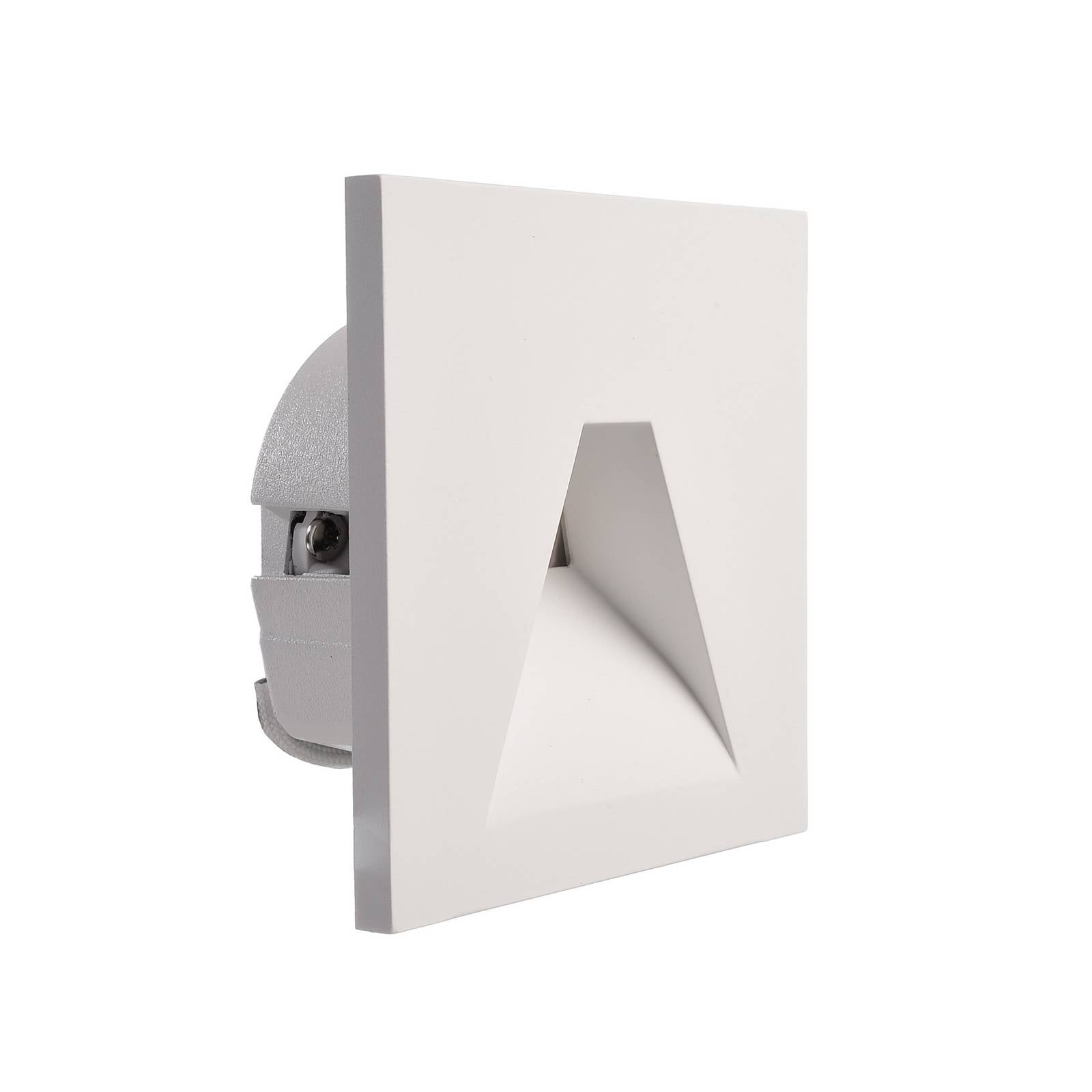 LED-Wandeinbaulampe SET Alwaid, weiß 8 x 8 cm Winkel 2.700 K