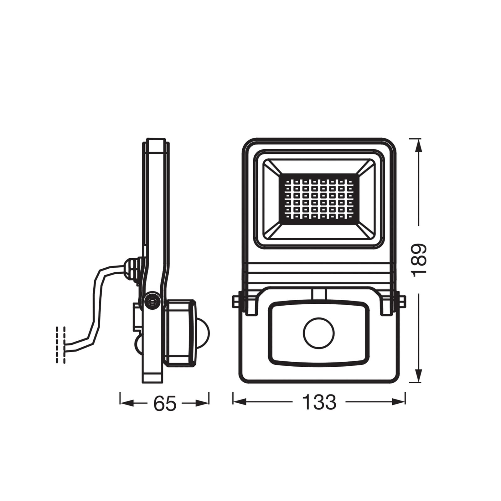 OSRAM ENDURA FLOOD kültéri spotlámpa, szürke, érzékelő 30 W 840 IP44