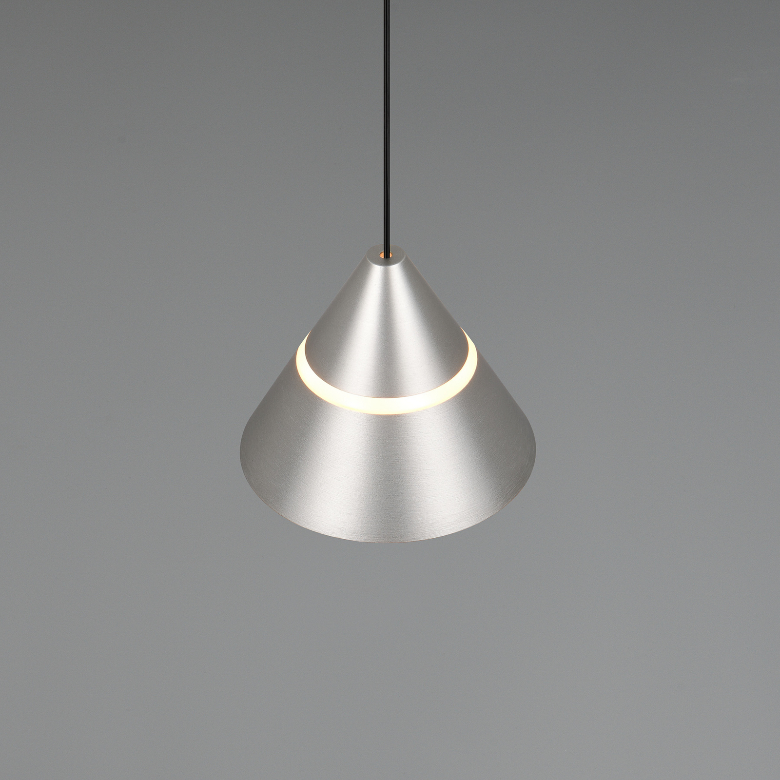 LED-pendellampe Romeo, Ø 14 cm, nikkelfarget, metall, CCT