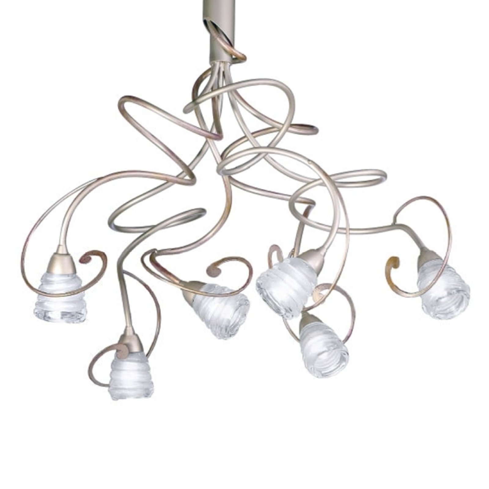 Stylish hanging light Medusa, 6-bulb