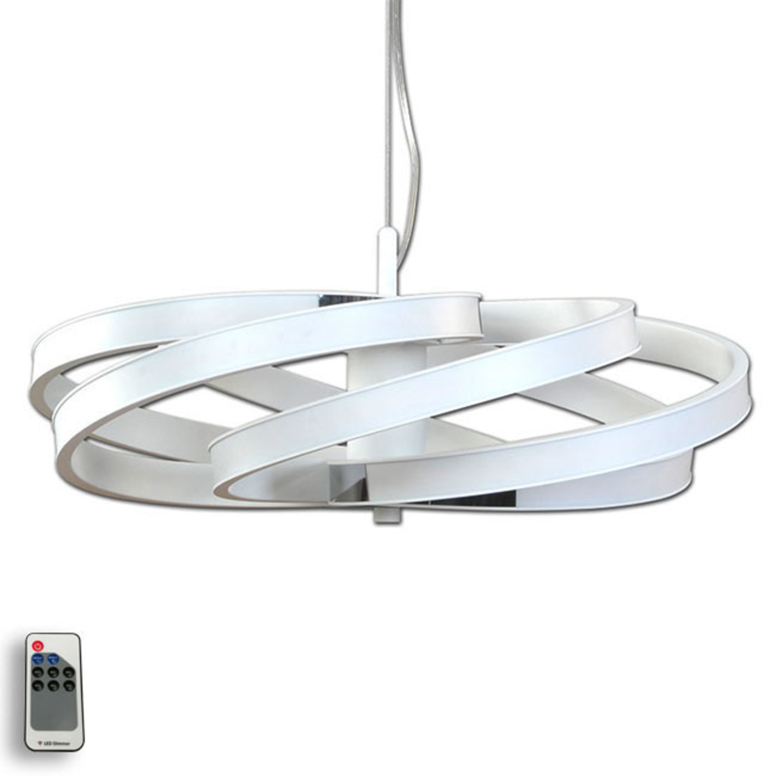 Lis Poland Decorative Zoya LED hanging light, white, for Living / Dining Room, aluminium, plastic, 57.3 W, energy efficiency: A+