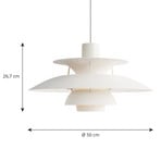 PH 5 Pendel Monochrome White - Louis Poulsen