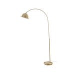 Lindby Bogenlampe Lennart, messing, höhenverstellbar, E27