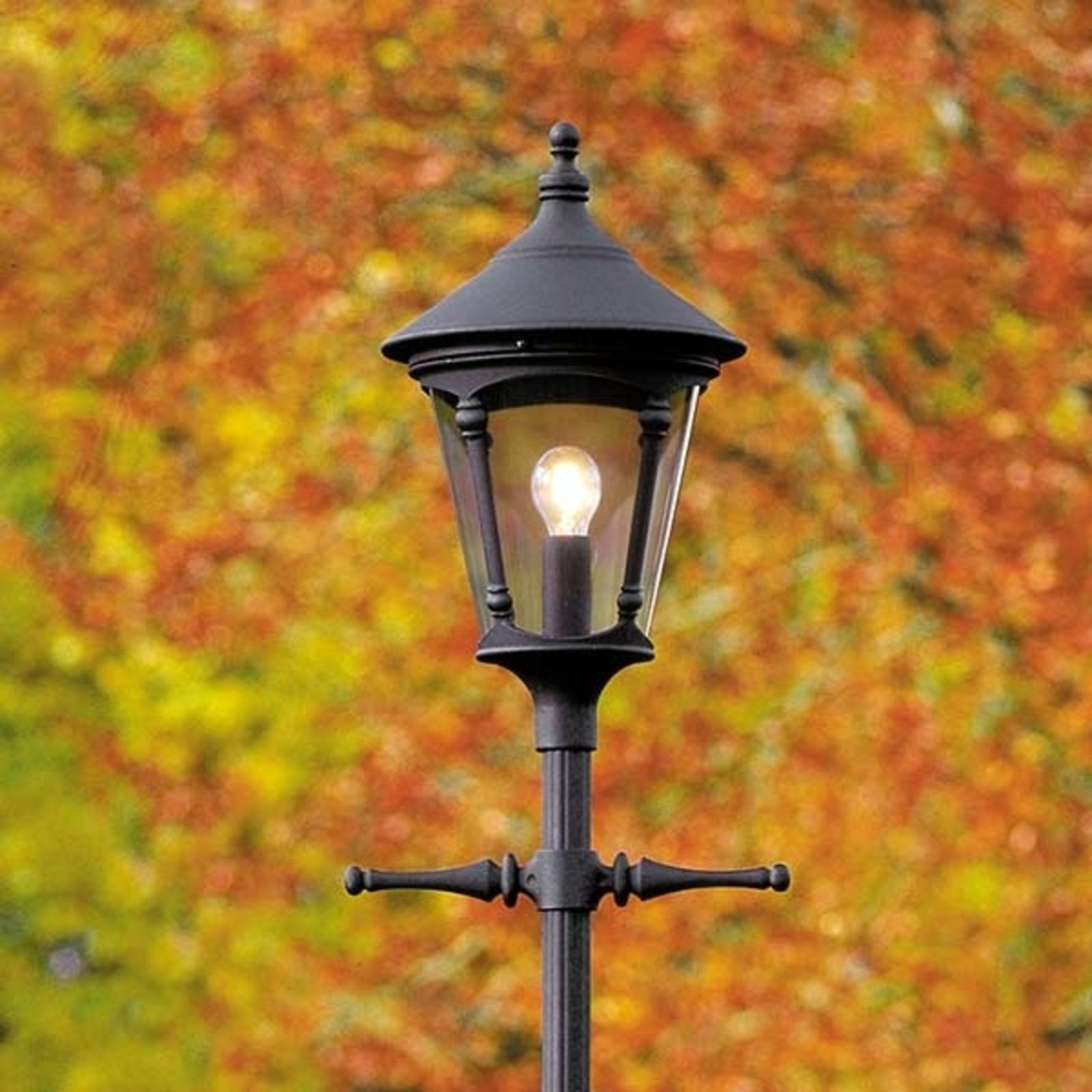 Virgo lamp post, 1-bulb, matt black
