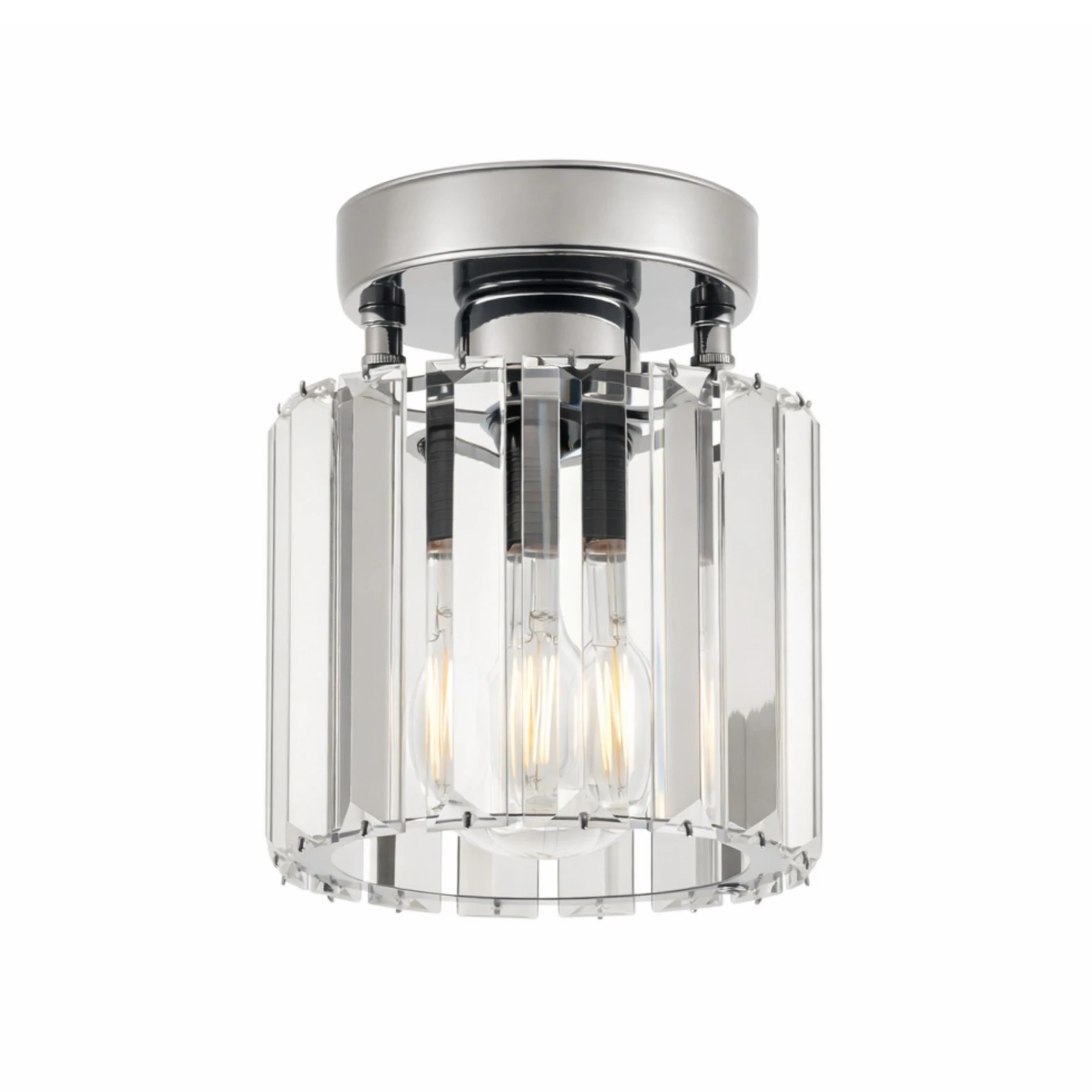 Yakops laelamp, kroomivärvi, Ø 13 cm, klaas/metall, E27