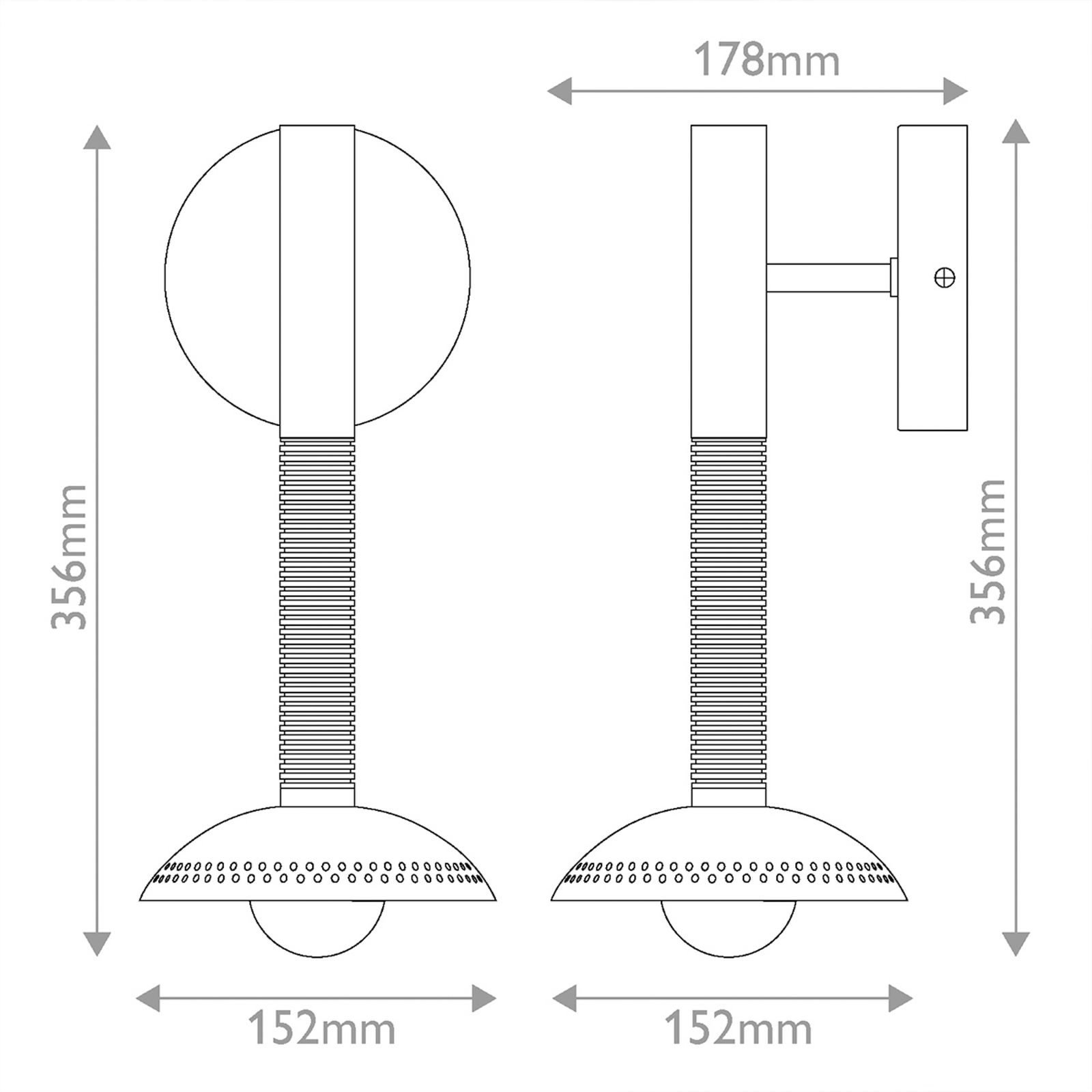 Kinkiet LED Arden, w kolorze złotym, wysokość 36 cm, metalowy, ściemniany