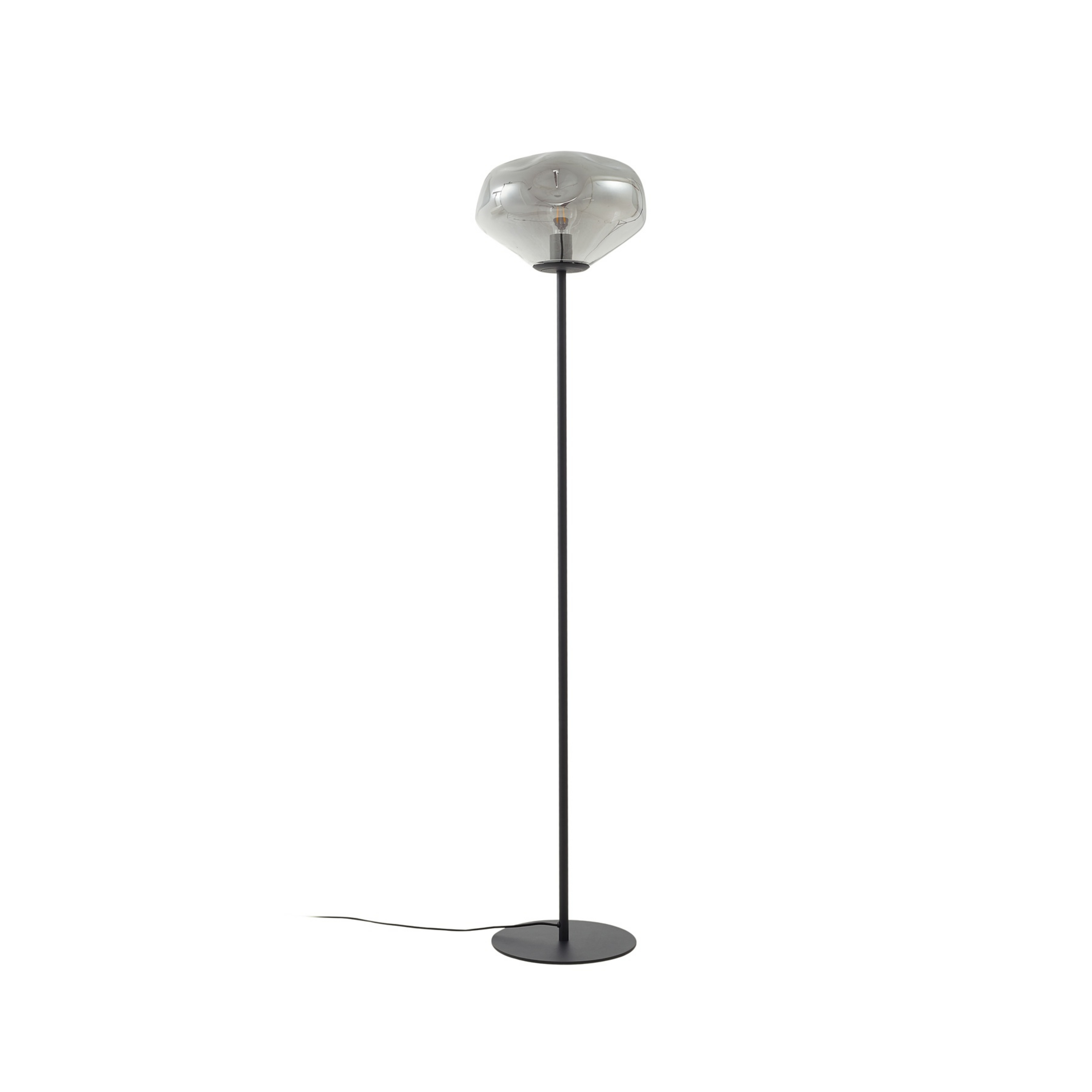 Lelia Stehleuchte Höhe 150 cm rauchgrau Glas Metall - Lindby