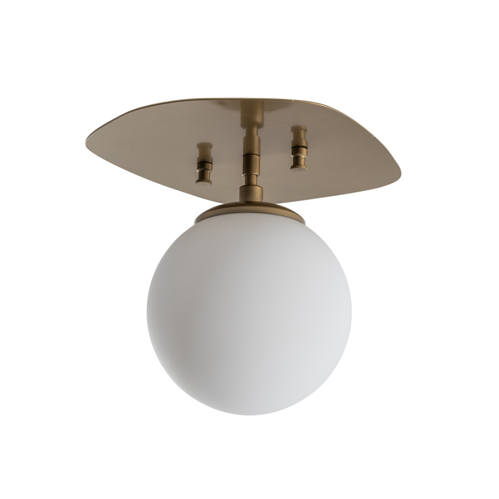 Plafondlamp Well, goudkleurig, glas, Ø 20 cm, E14