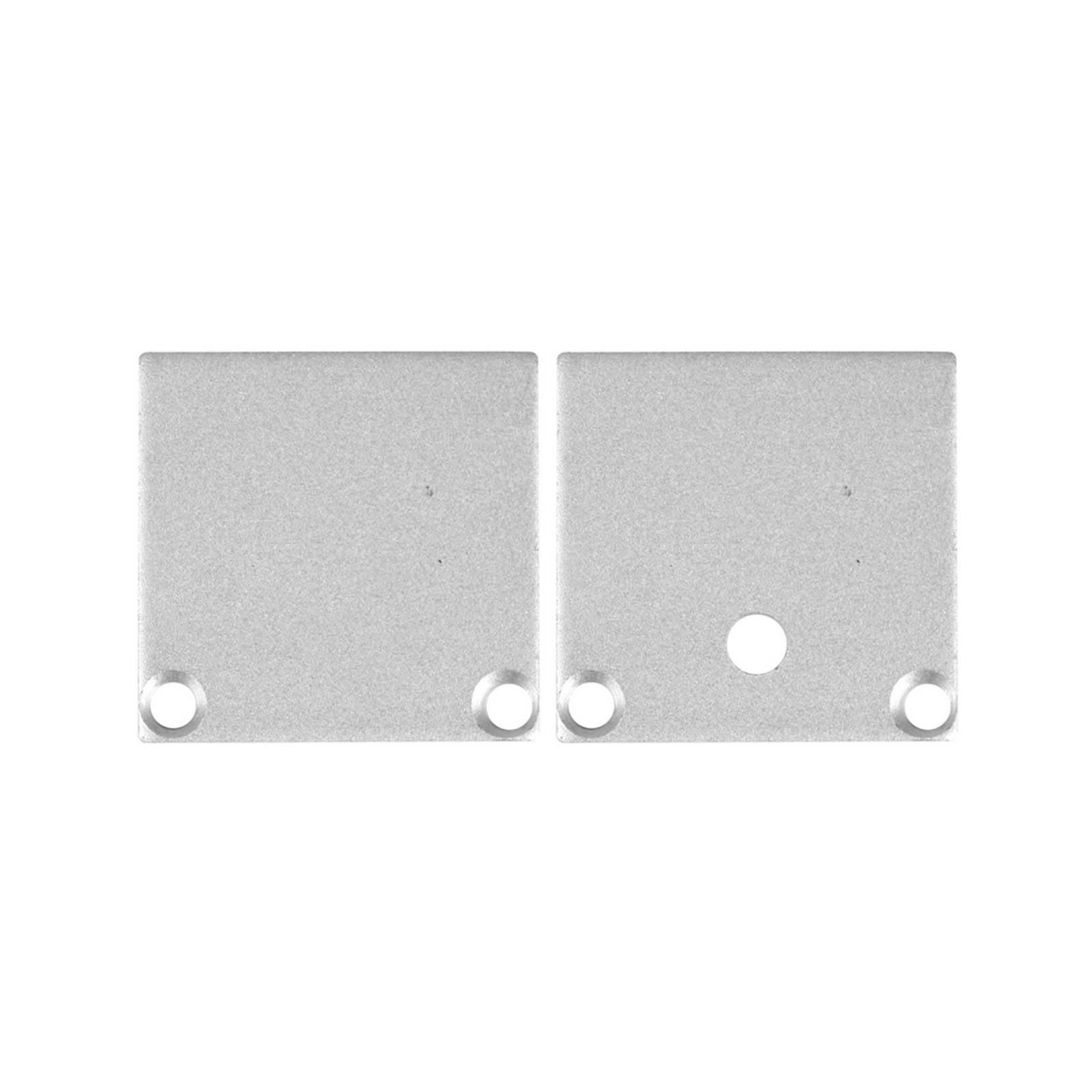 The Light Group SLC Pro B5/B6 set eindkappen, plat, aluminium, set van 2 stuks
