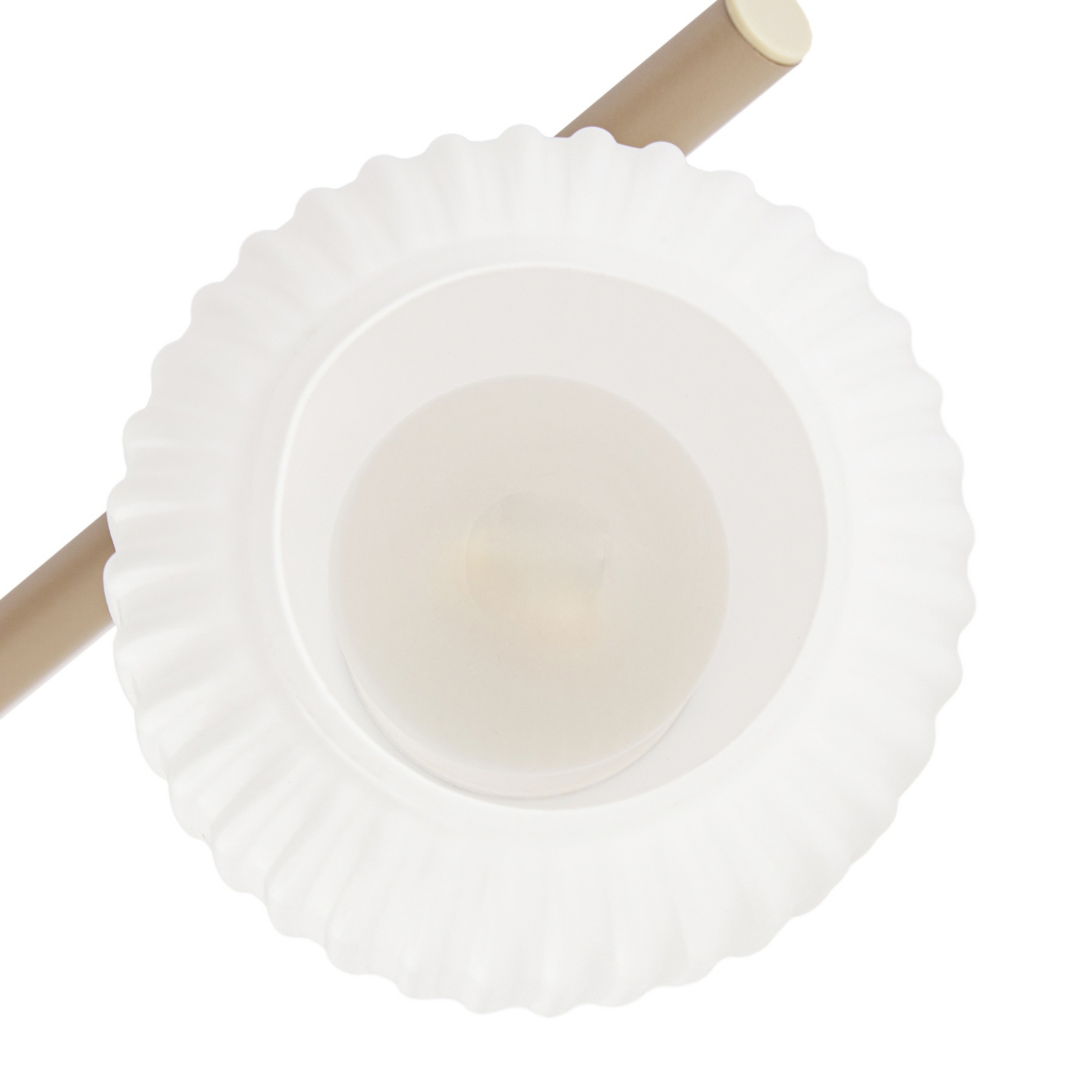 Nola plafondspot Evey, lengte 83 cm, 4-lamps, wit/beige Nola plafondspot Evey, lengte 83 cm, 4-lamps, wit/beige