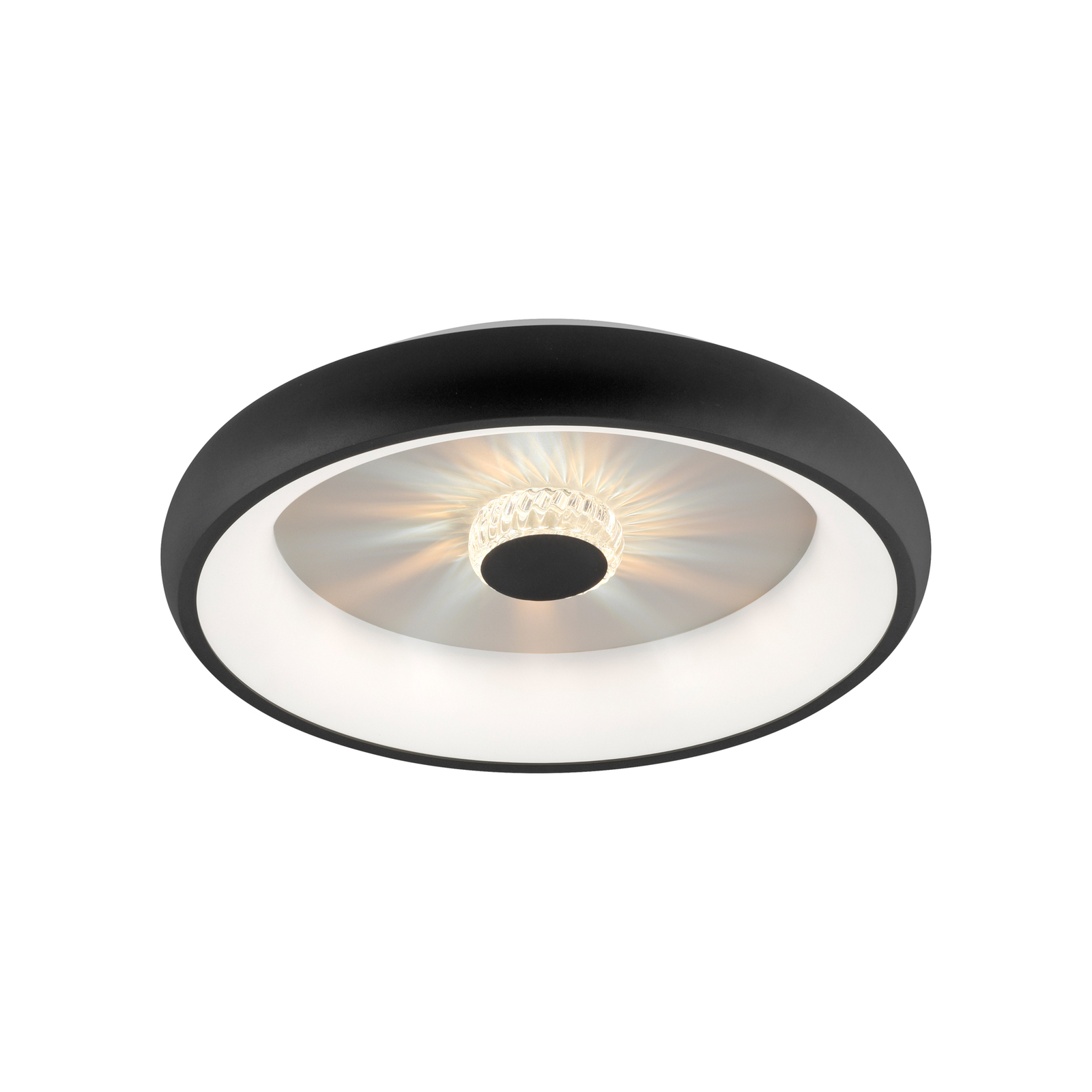 Vertigo LED-taklampa, CCT, Ø 46,5 cm, svart