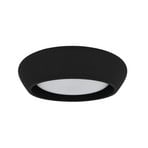 Candeeiro de teto Fjord, preta, gesso, Ø 28 cm, GX53 - Beacon