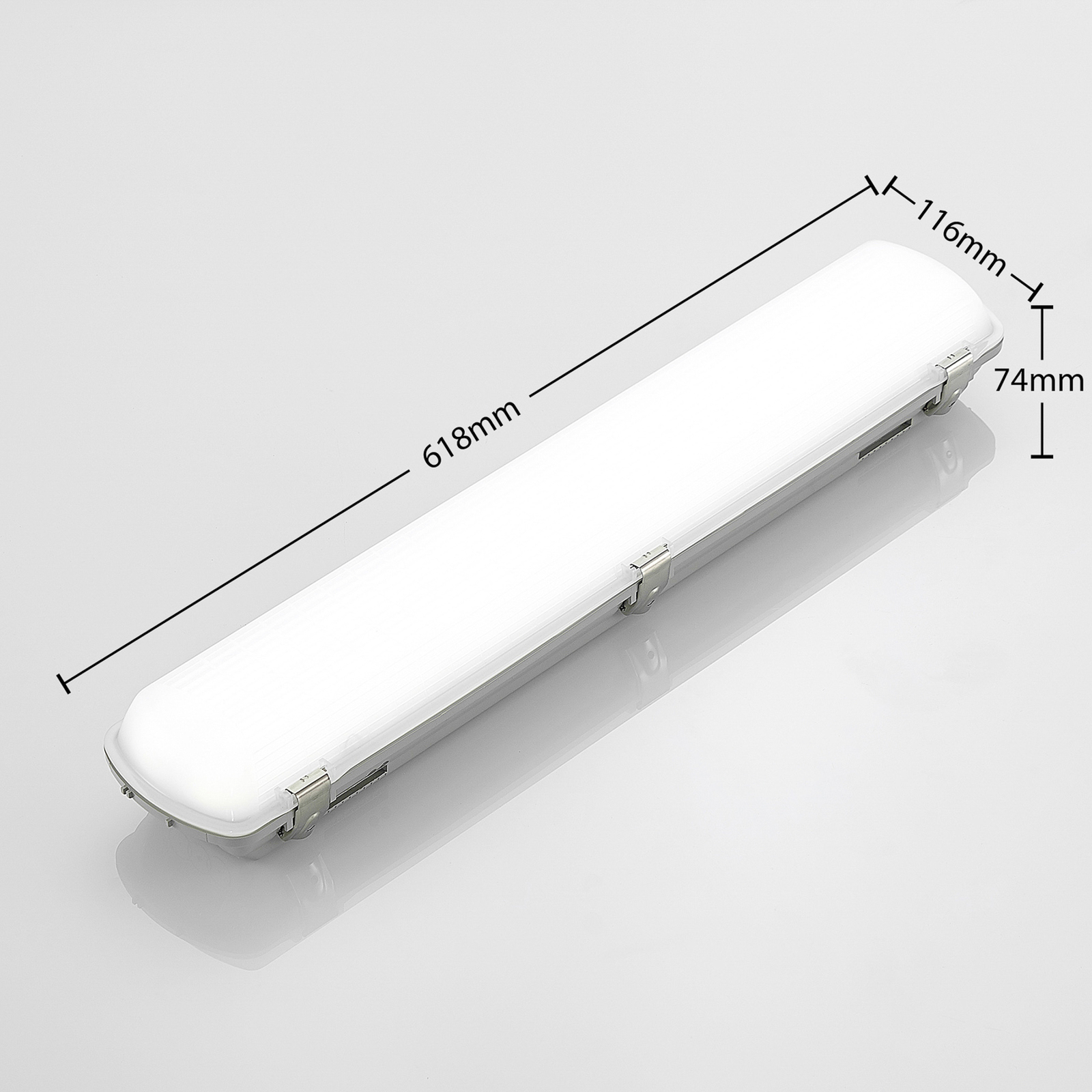 Φωτιστικό σώμα Arcchio Rao LED ανθεκτικό στην υγρασία, μήκος 61,8 cm, σετ