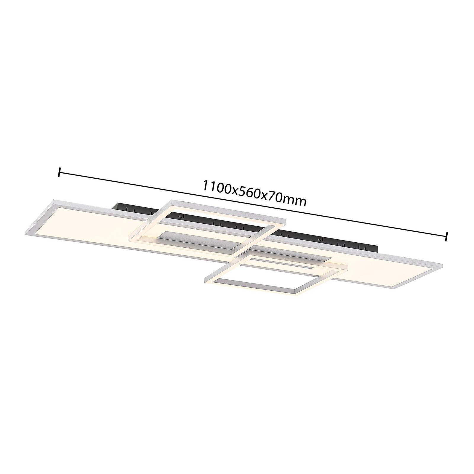 Lucande Narumi lampa sufitowa LED CCT, 110cm, biały