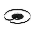 LED-Deckenleuchte Calle, schwarz, Ø 50 cm, CCT, dimmbar