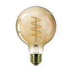 Philips E27 LED globe G95 5.5W dimmable 2200K gold