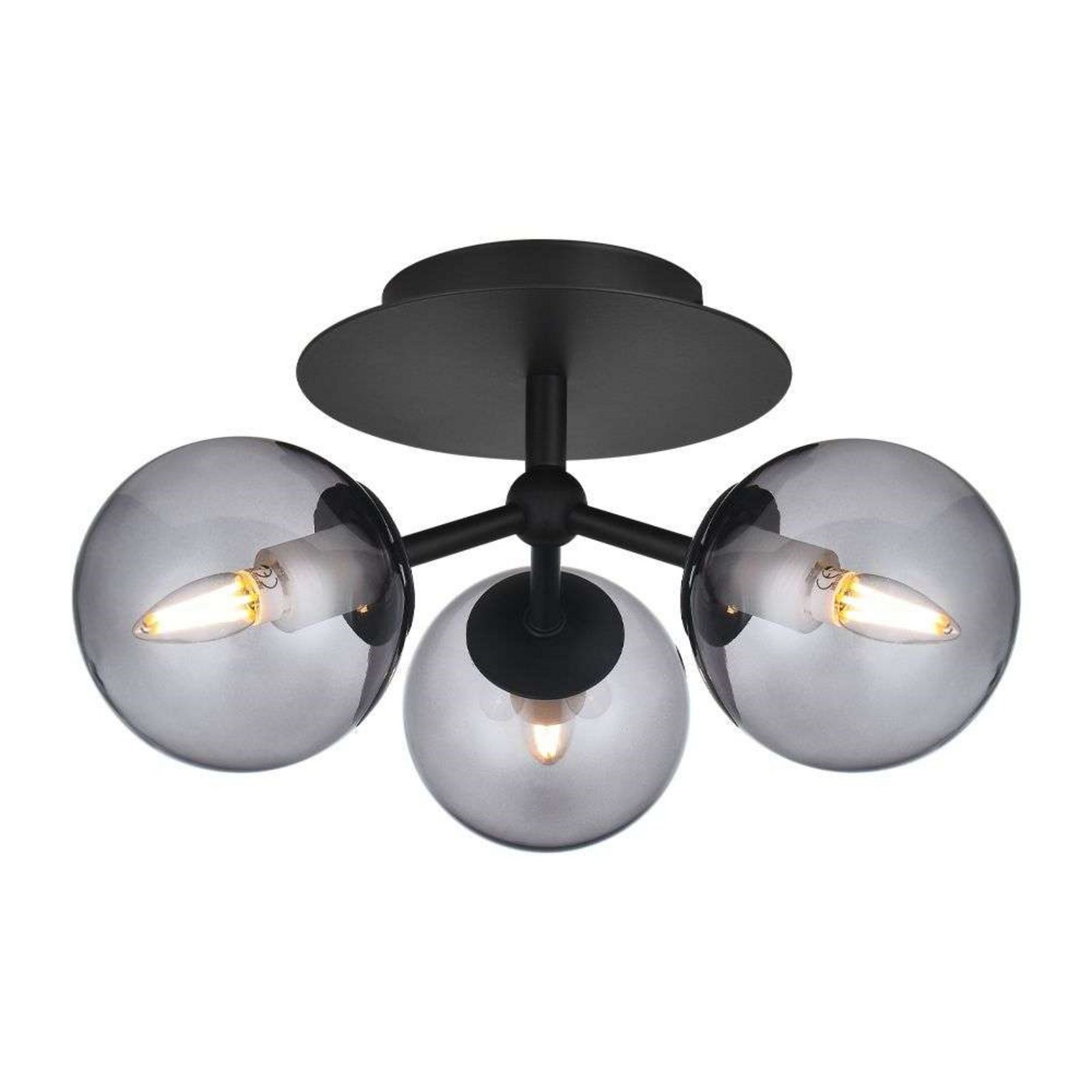 Atom Trio Ceiling Lamp Smoke - Halo Design