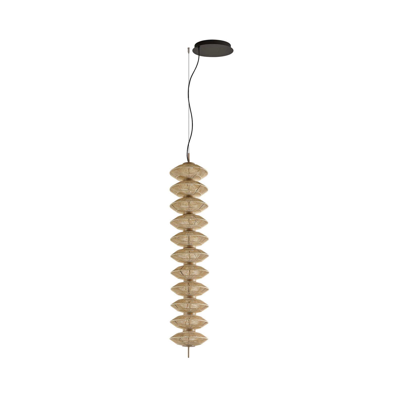 Lampada LED a sospensione Bover Yuyun S/11S da incasso dimmerabile 0-10V beige