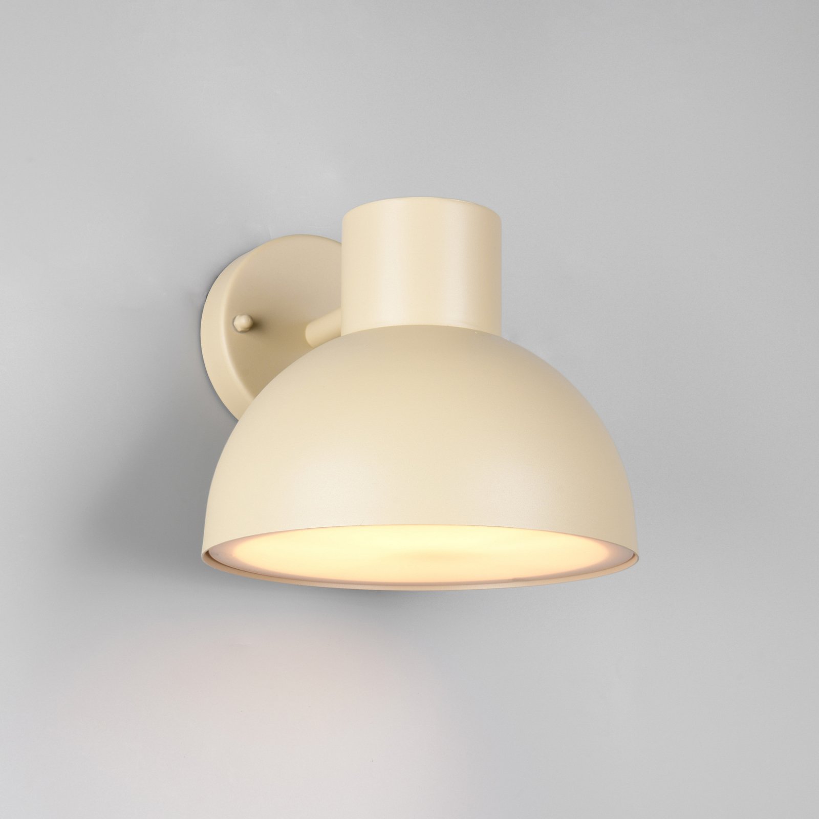 Elbe outdoor wall light, sand beige, die-cast aluminium, E27