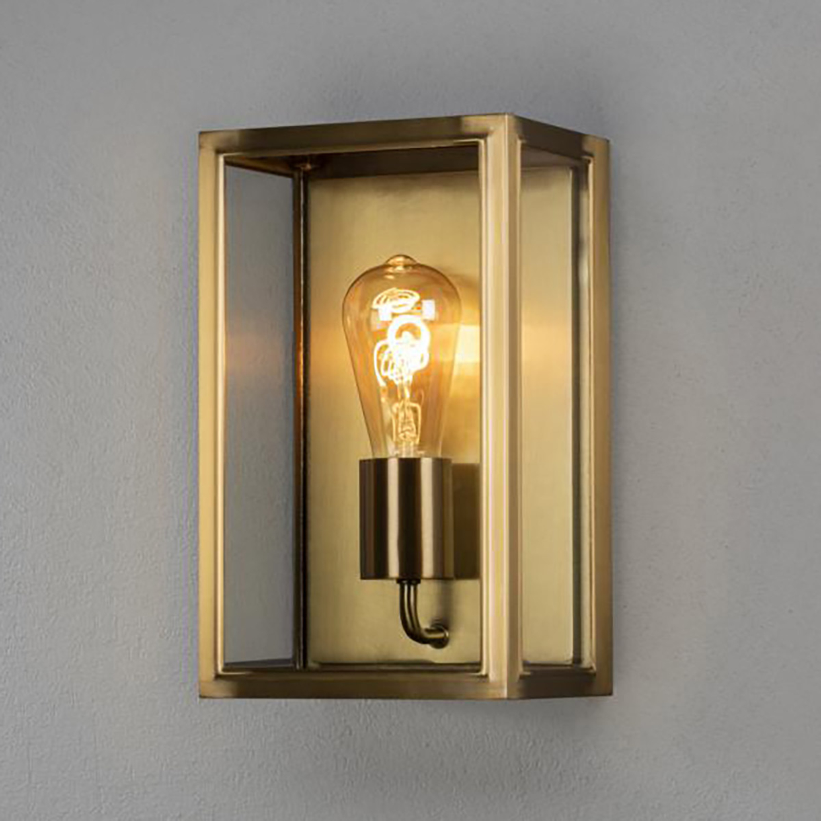 Außenwandlampe Carpi, messing, Breite 18cm
