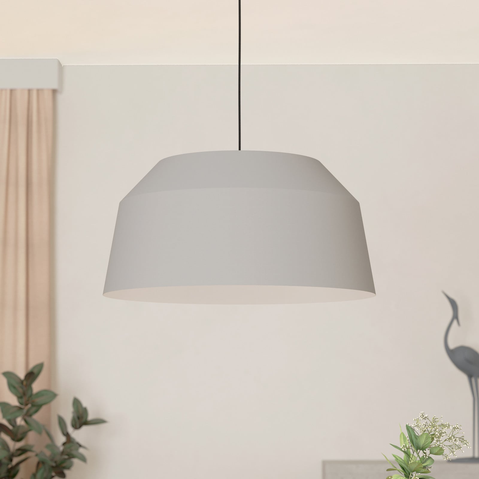 EGLO Suspensie Contrisa în gri cu o singură lumină Ø 52 cm - Camera de zi / sufragerie - Scandinavă - Metal