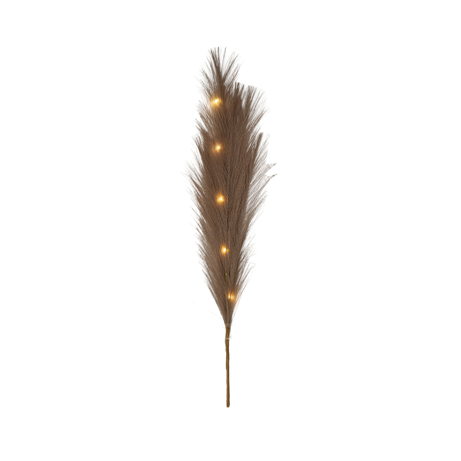 Ozdobne piórka LED „Plumes”, brązowe, 3 gałązki, 15 piór, poliester Ozdobne piórka LED „Plumes”, brązowe, 3 gałązki, 15 piór, poliester