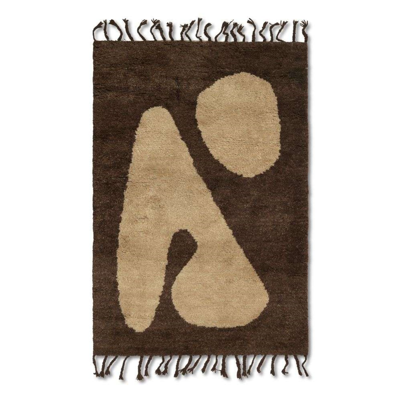 Abstract Tapis Small Brown/Off-White - Ferm Living