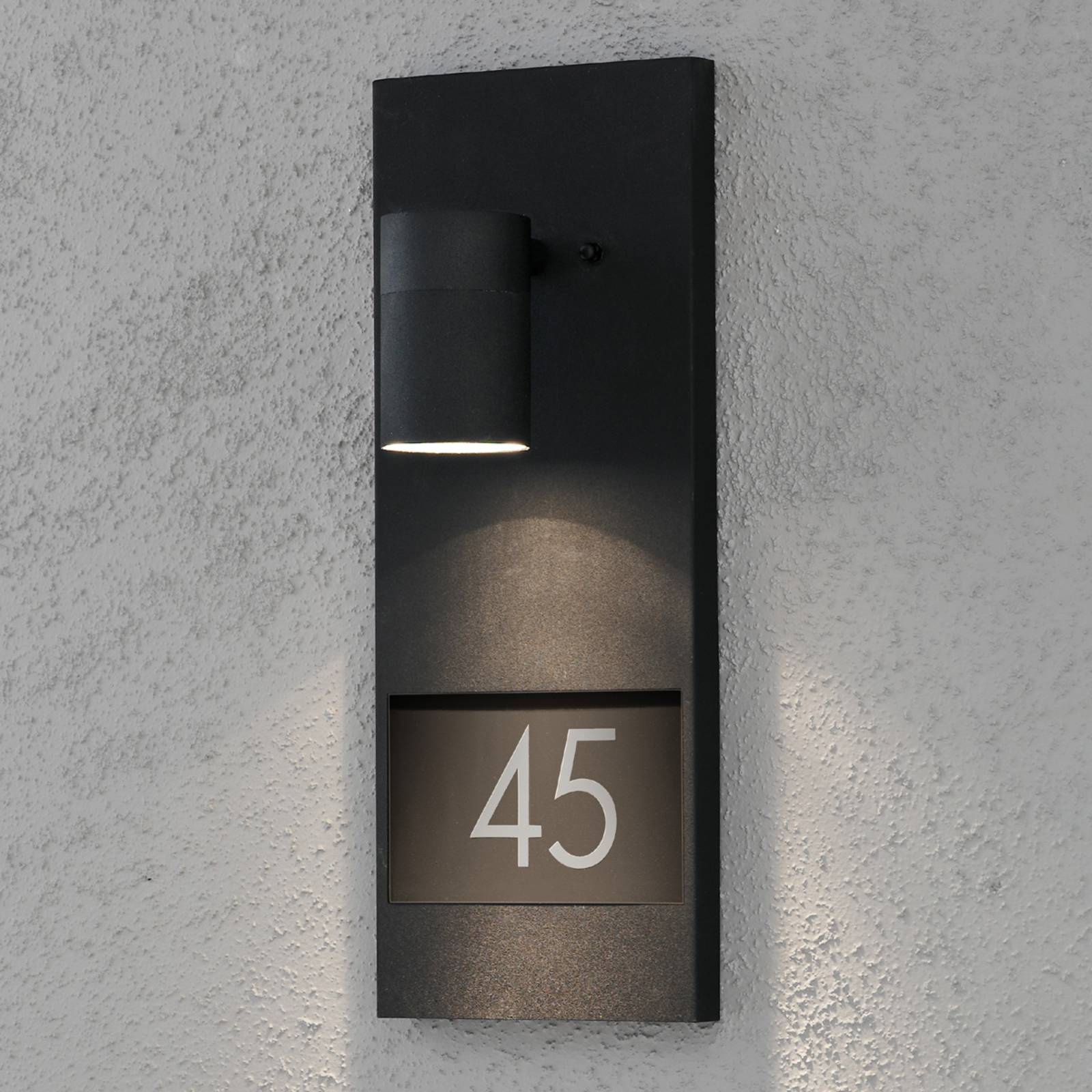 Konstsmide Modena 7655, osvětlení domovního čísla, černé