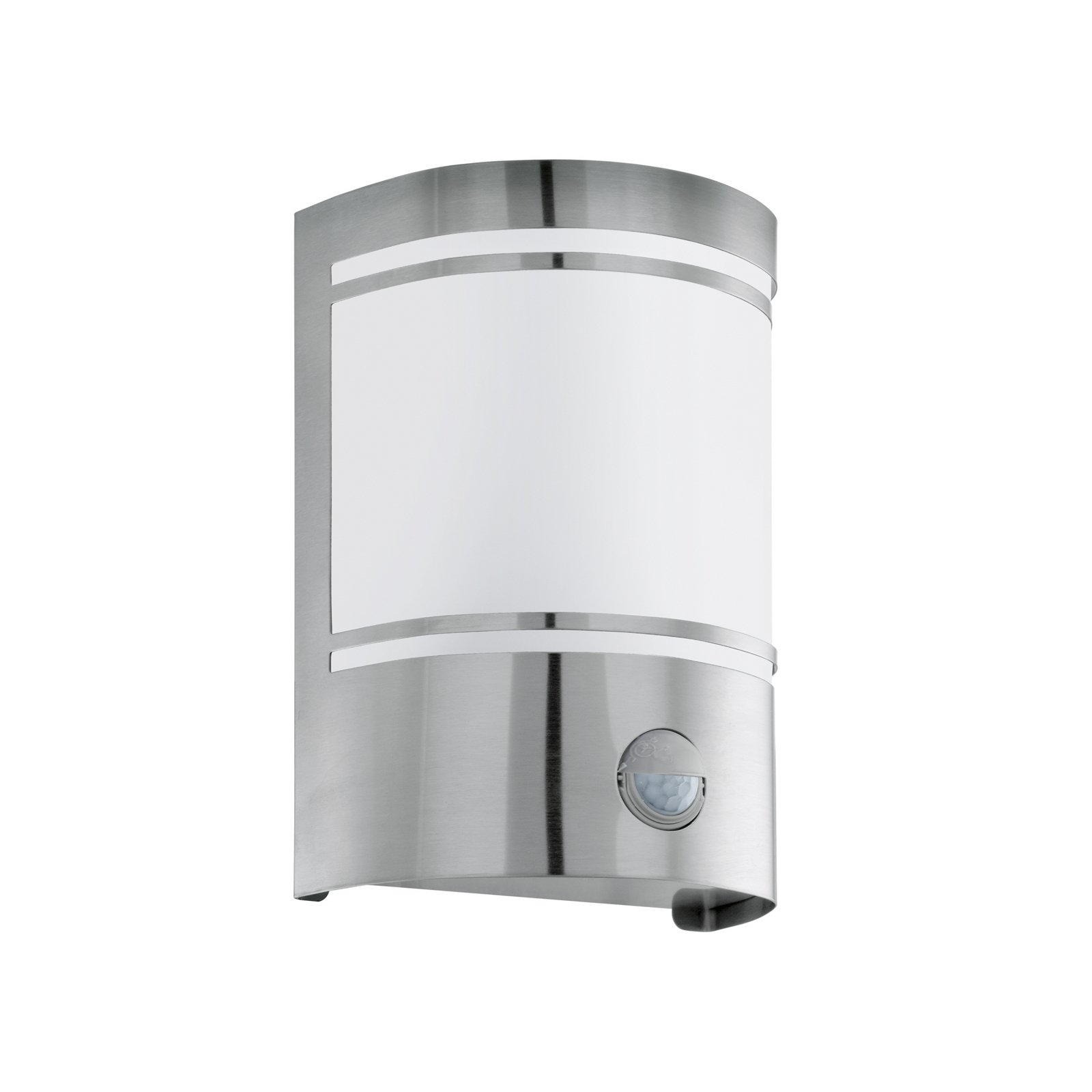 Utendørs vegglampe Cerno, bevegelsessensor, stål