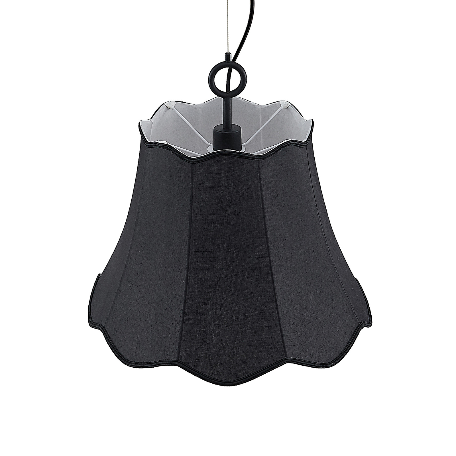 Lucande Binta hanglamp, 1-lamp, zwart