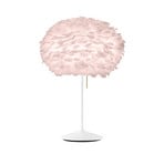 UMAGE Eos medium table lamp feather shade, white base