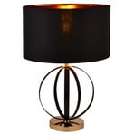 Orbit floor lamp, black and gold