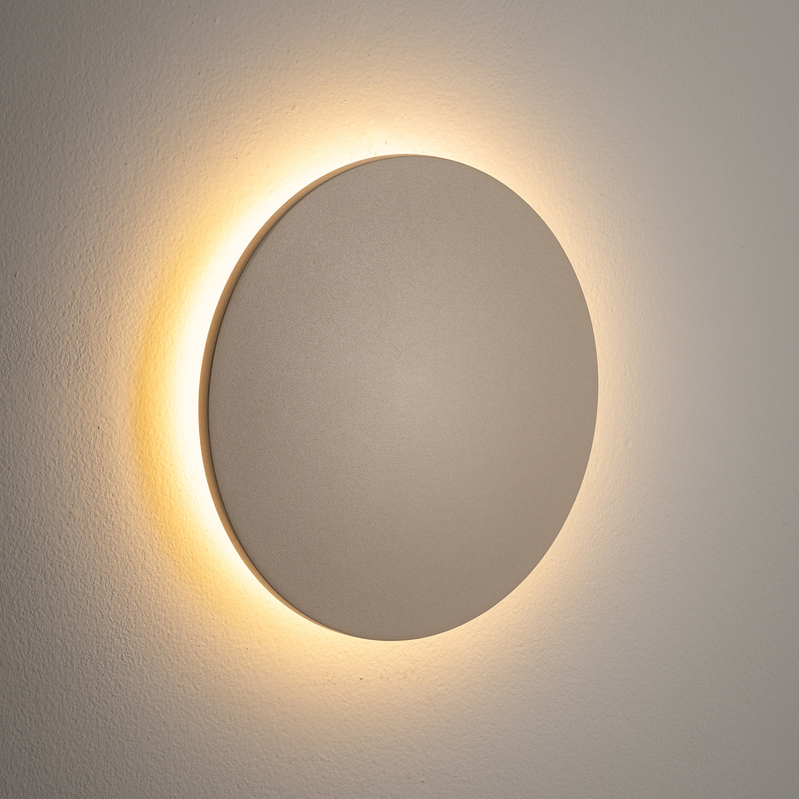 LED-Wandleuchte Aria M, sand, Aluminium, Ø 18 cm