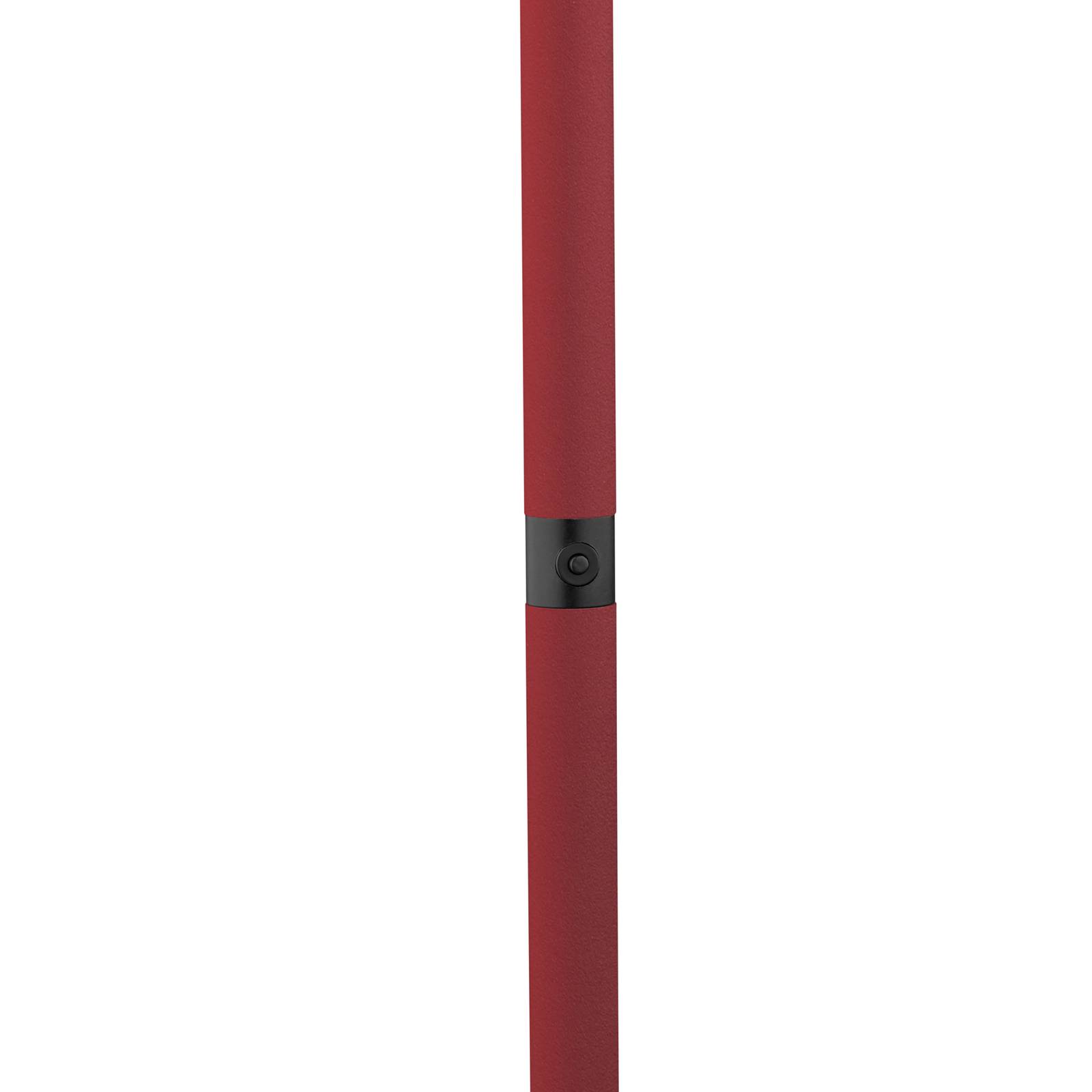 Stojacia LED lampa Mesh so stmievačom, červená