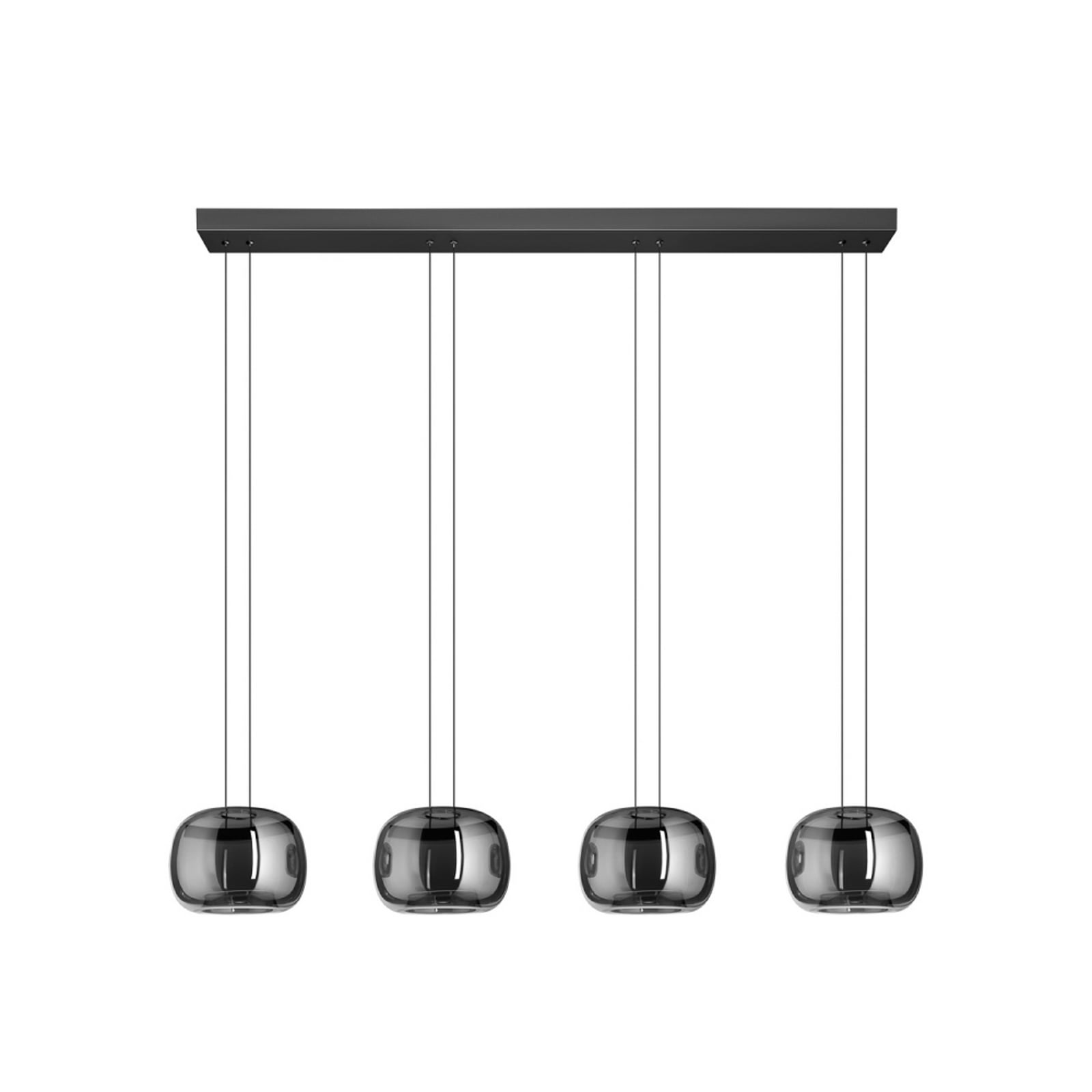 Lámpara colgante LED HORTUNAS de EGLO, longitud 126 cm, 4 luces, negra Lámpara colgante LED HORTUNAS de EGLO, longitud 126 cm, 4 luces, negra