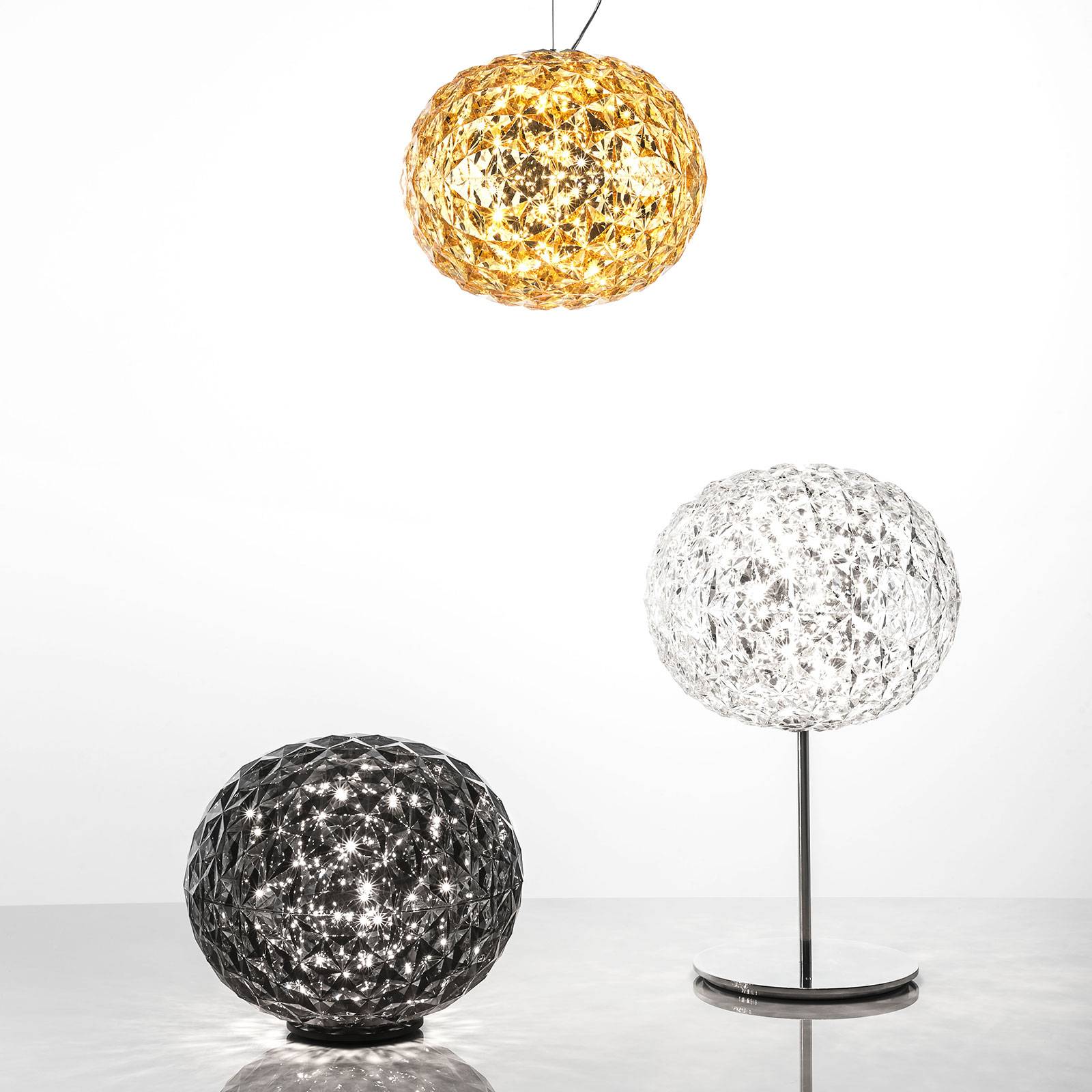 Kartell Planet lampa stołowa, stopa, przezroczysta