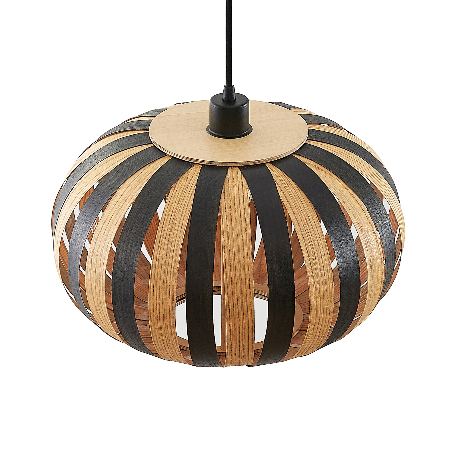 Lindby Tikva drewniana lampa wisząca