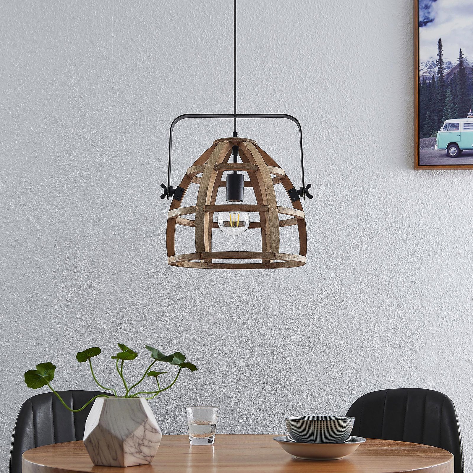 Lindby Pilarion hanging light, one-bulb, 34 cm
