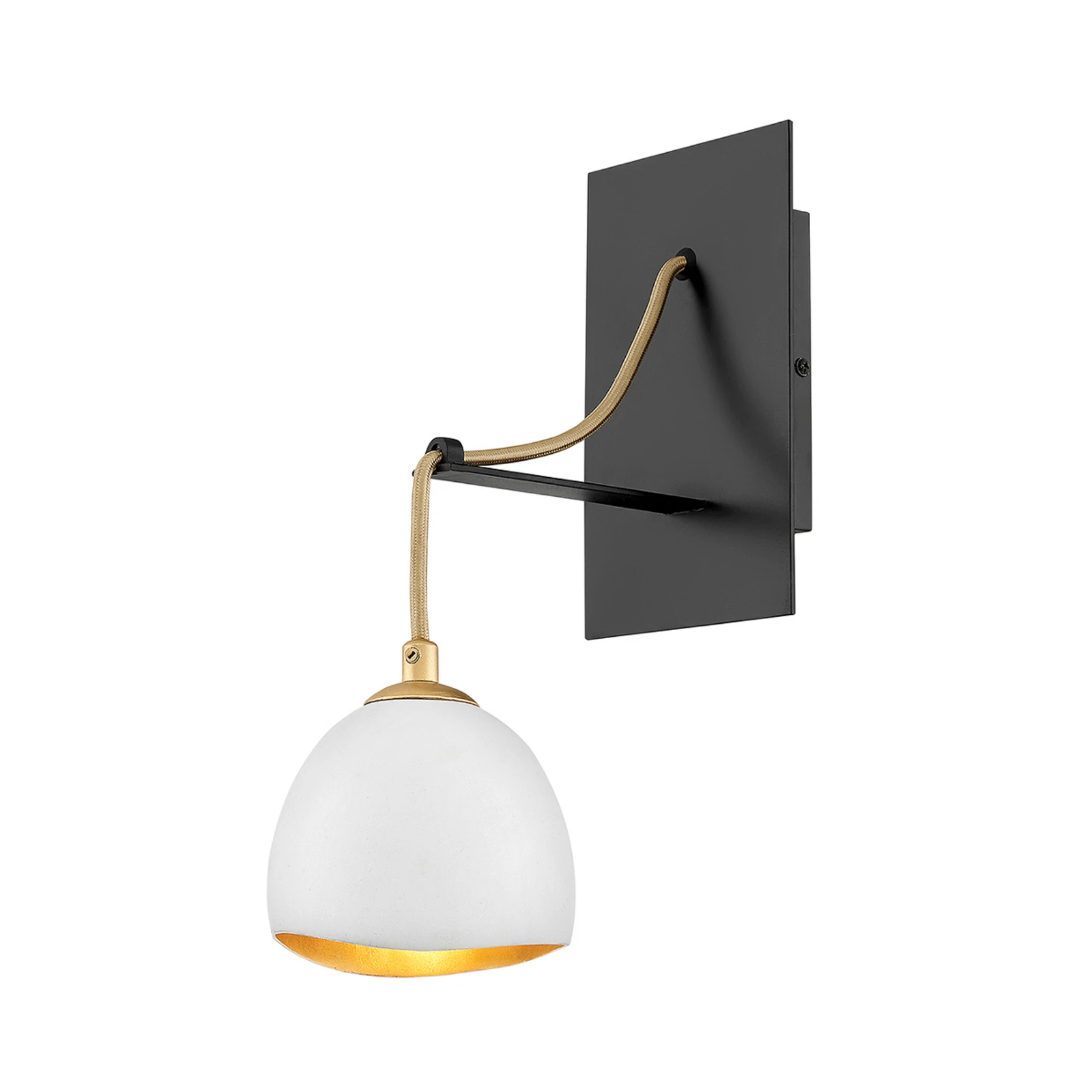Wandleuchte Nula muschelweiß/gold