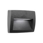 Outdoor wall lamp Lorenza black/clear 19 cm, R7S CCT synthetic resin