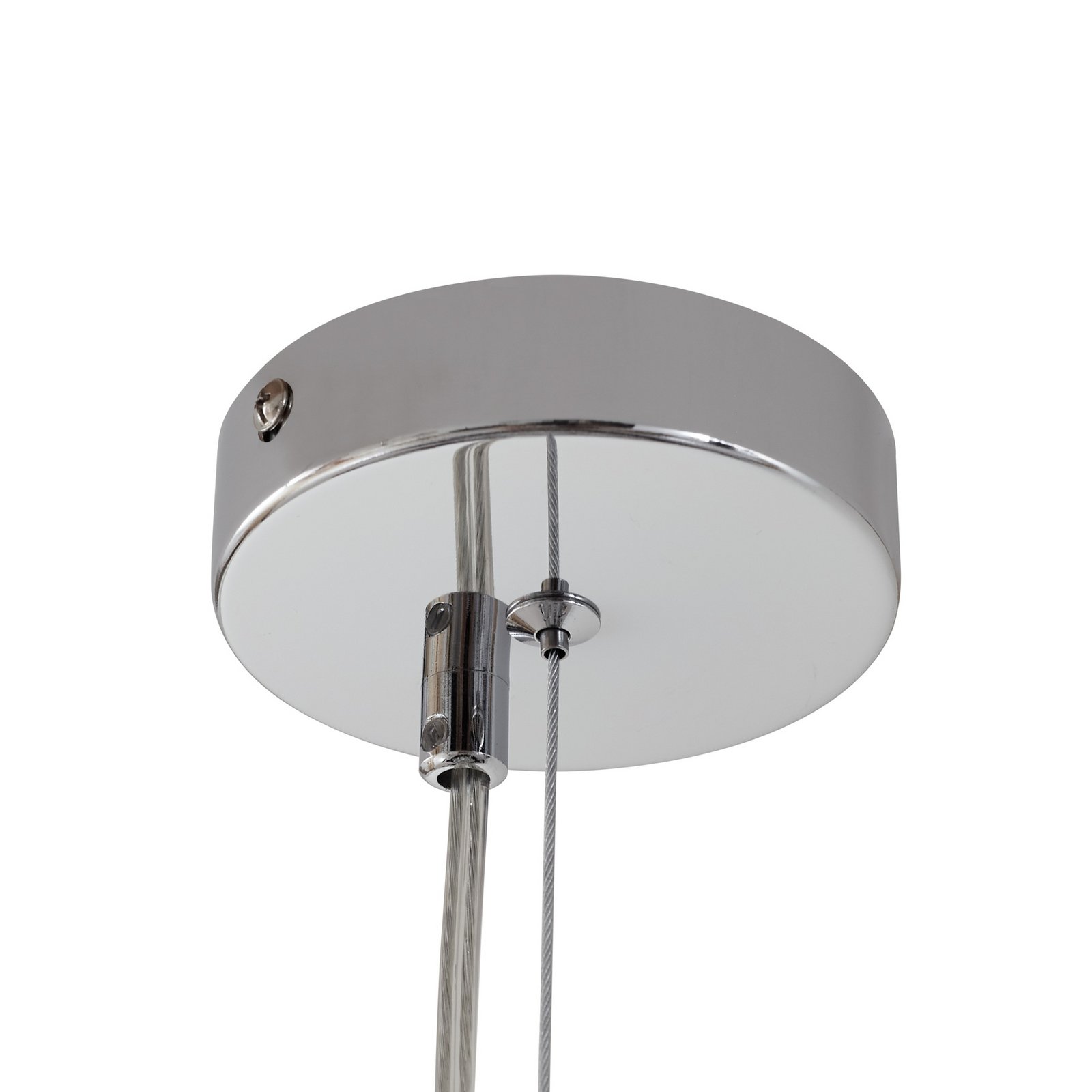 Lucande Diborah pendant light, clear, Ø 43 cm, glass, G9