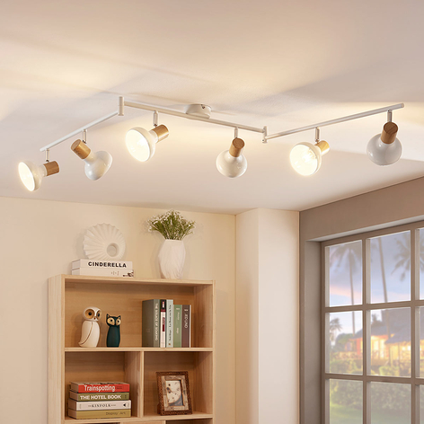 Faretto da soffitto Fridolin a 6 luci, bianco