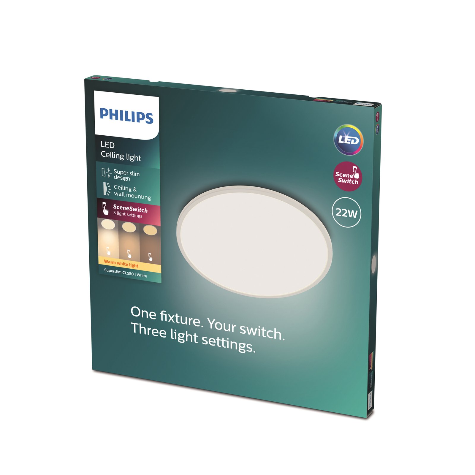 SuperSlim Deckenlampe weiß Ø 42 cm 2.700 K - Philips