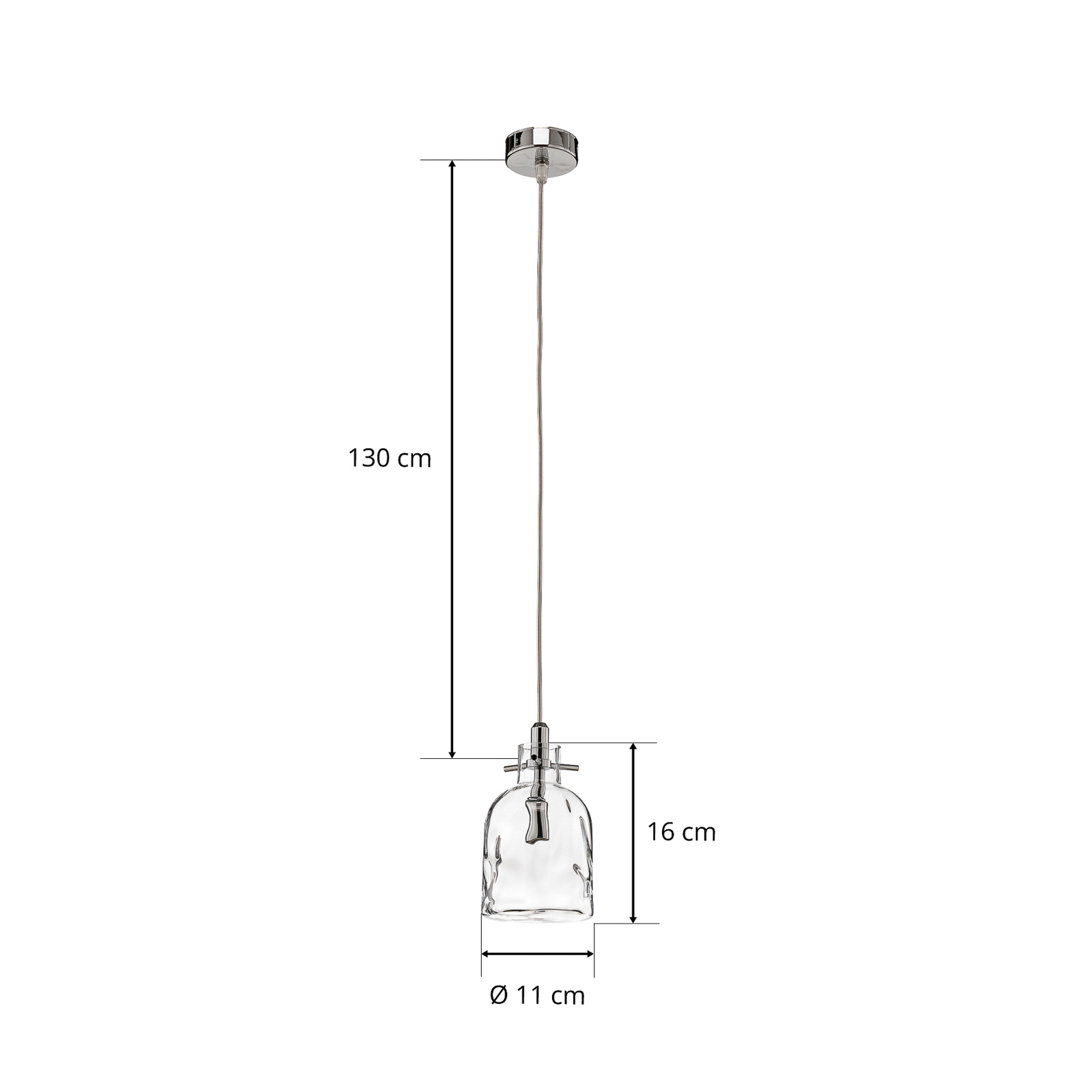 Bossa Nova - Závěsná lampa 11 cm transparentní