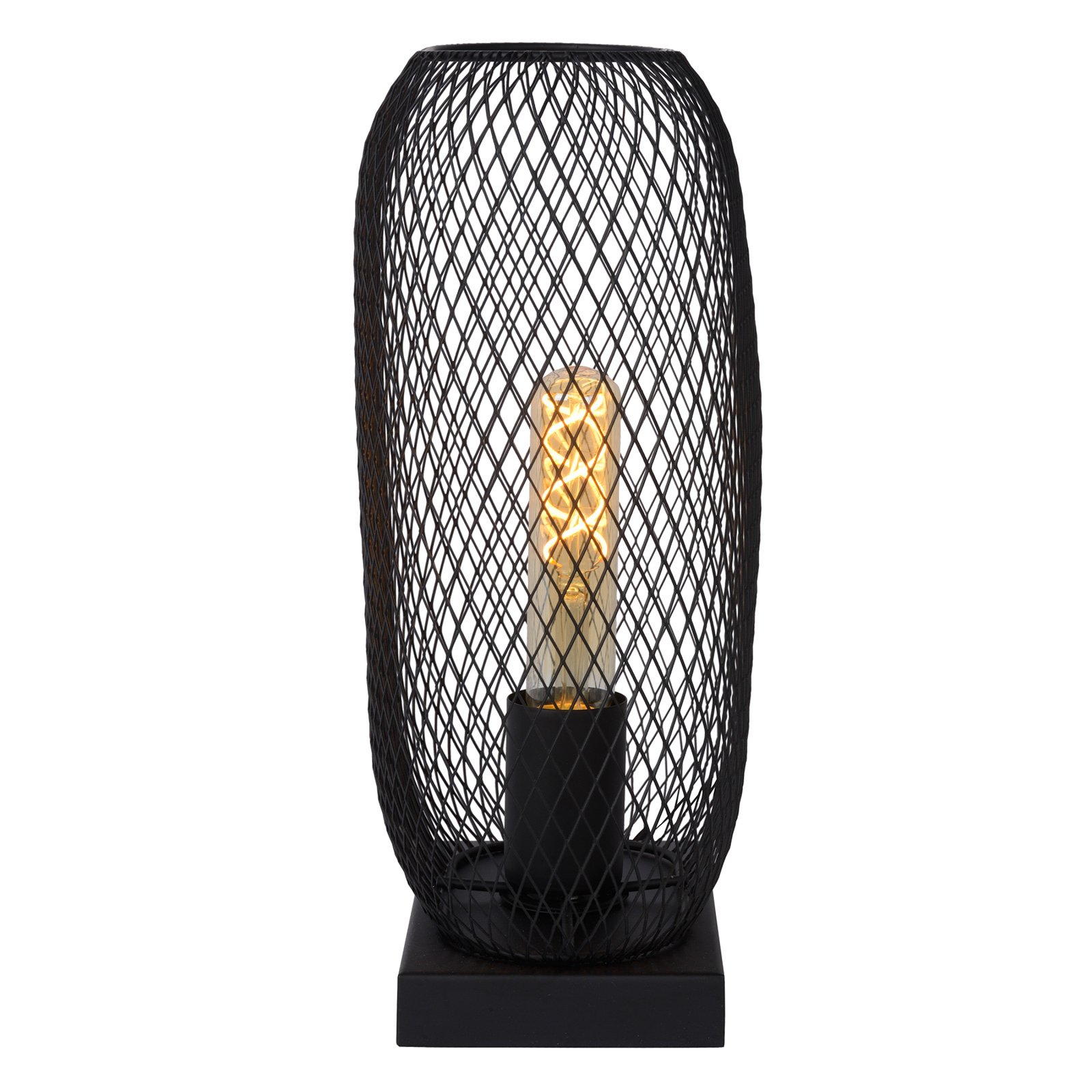Bordslampa i mesh, oval, höjd 32,5 cm